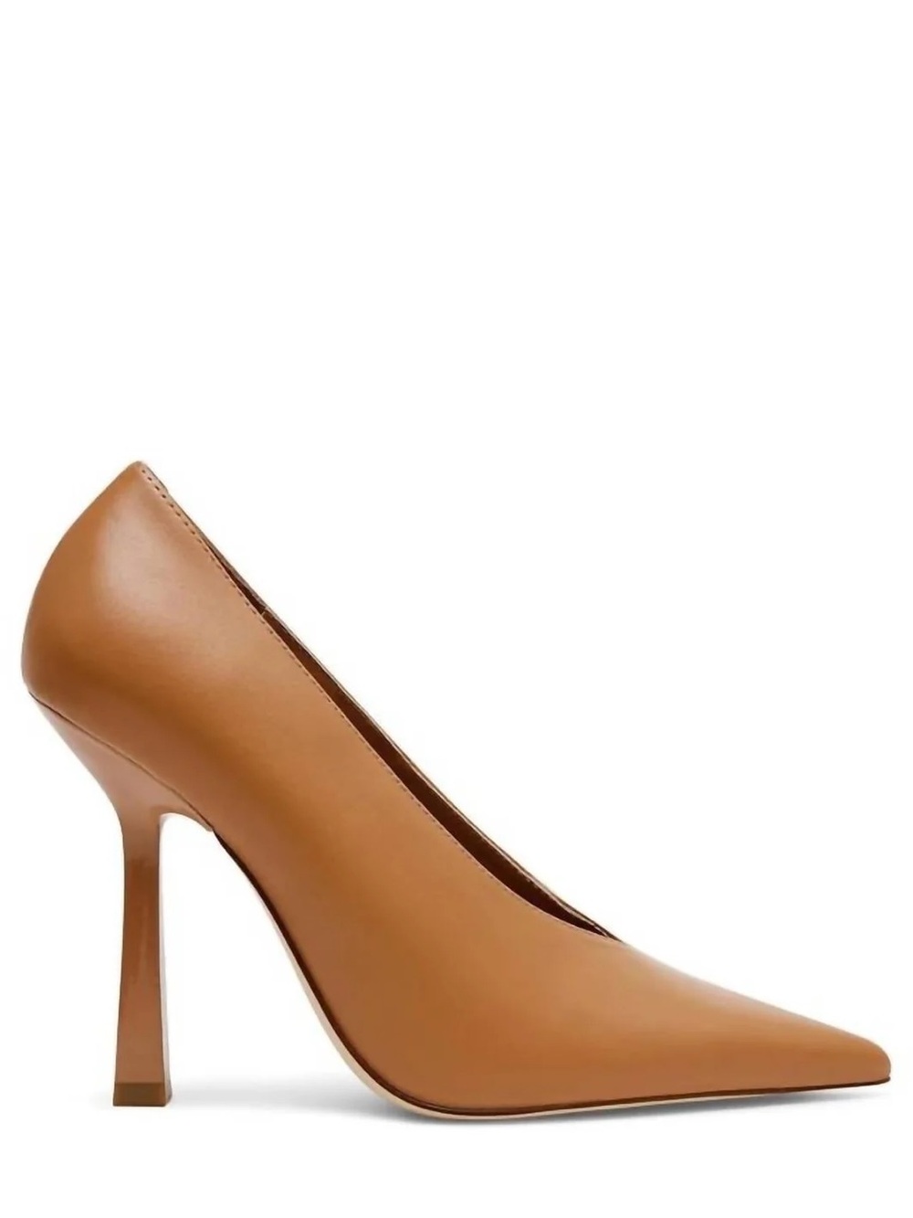 Steve Madden Sedona Sculptural Heels Tan Leather Point Toe Size 8